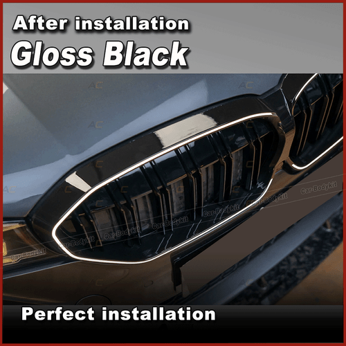 Parrilla frontal negra brillante parrilla M/LED para BMW G20 320i M340i 2019-22 - Imagen 5 de 11