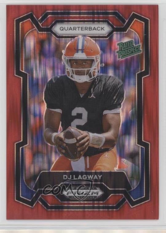 2024 Panini Prizm Draft Picks Red Flash Prizm 47/49 DJ Lagway #182 0s2w