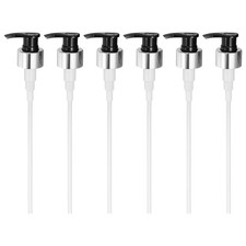6 Pcs Soap Dispenser Pump Heads Switch Pumphead for Standard 28/410 Silver/Black