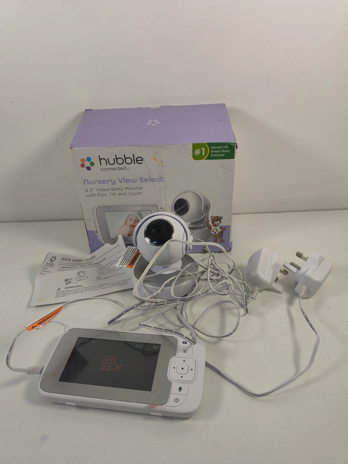 Hubble Connected Nursey View Select 4.3” Screen Baby Monitor Excellent Condition