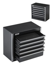 Vevor Tool Box 8.6-inch Portable Metal Tool Box 5 Drawers Tool Organizer Black