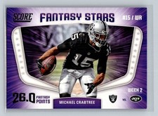 2018 Score Fantasy Stars #2 Michael Crabtree Oakland Raiders Football Card