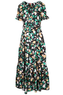 LA DOUBLEJ MAXIKLEID GRÜN SEIDE XSMALL