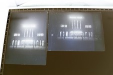 zwei tolle alte Glasnegative - Phoebus Palast Nürnberg bei Nacht - 20-30er Jahre