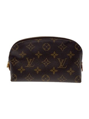 LOUIS VUITTON Pochette Cosmetic PM Monogram Canvas BRW PVC BRW