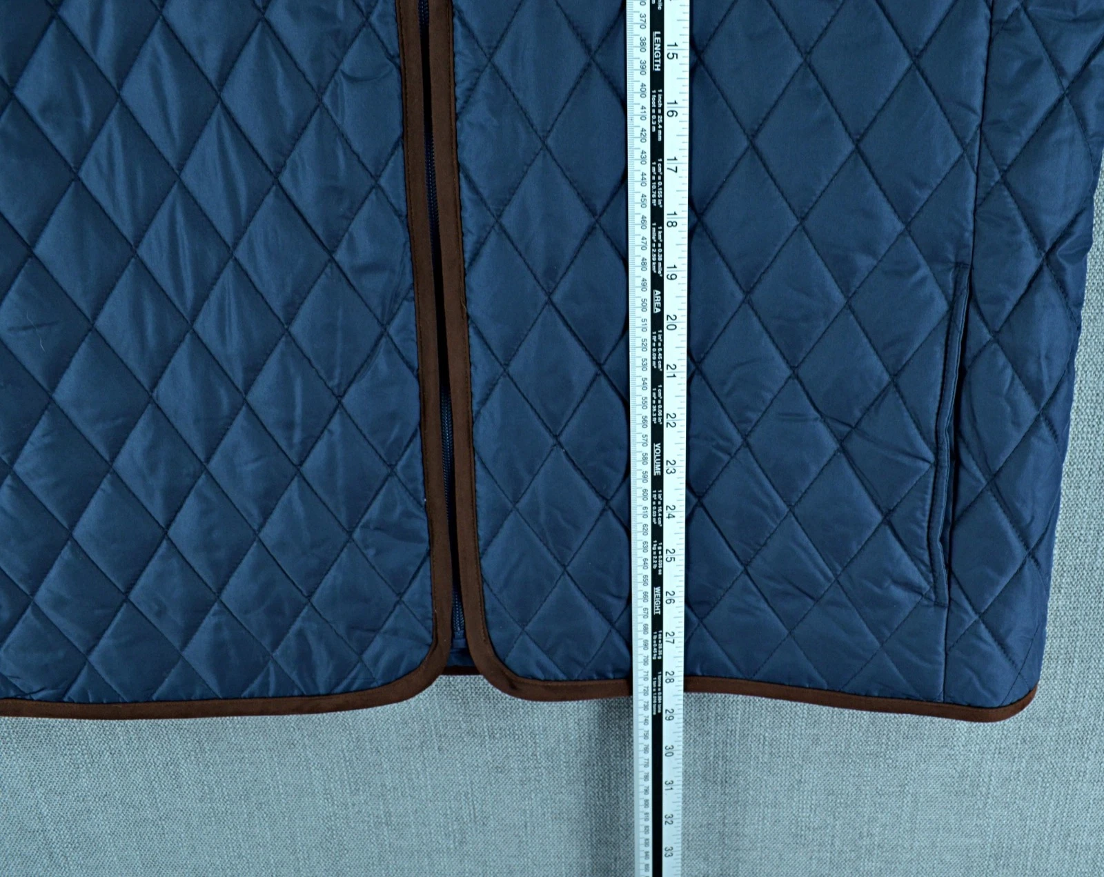 Stafford Quilted Vest Men's 2XL Blue Classic Fit Lined Full Zip Golf NWT image 6