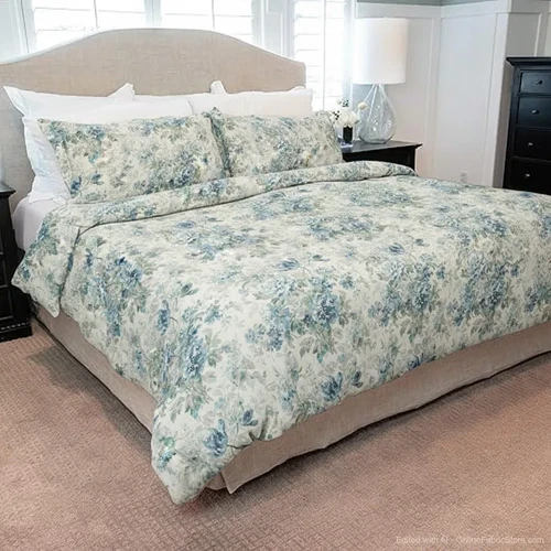 4  French Provence Draperies  Belle Fleur,  Pindler & Pindler Galloway Bleu - Picture 3 of 3