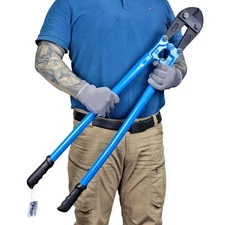36 IN Bolt Cutter with Drop Forged Cr-Mo Alloy Steel Blades,with Ergonomic Ha...