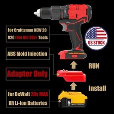 1x Adapter fits Craftsman NEW 20v V20 Tool To for Dewalt 20V XR Li-Ion Batteries
