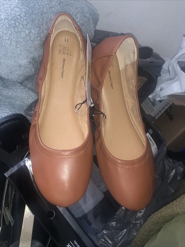 Ballerinas Damenschuhe Time and Tru karamellbraun Größe 11 Reise