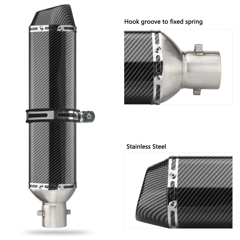 Slip On Exhaust Muffler Pipe Silencer For 38-51mm Universal Motorcycle Dirt Bike Foto 4 de 4