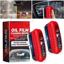 NEW 2PCS 120ML Automotive Oil Film Cleaning Brush Car Windows Glass Cleaning US