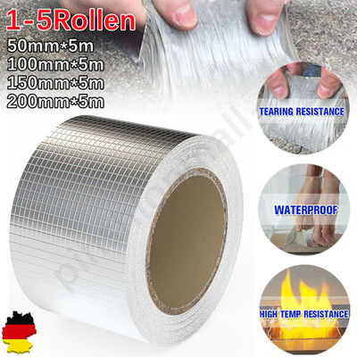 starkes wasserdichtes Klebeband Butyl Seal Gummi Aluminiumfolienband 50-200mm*5m