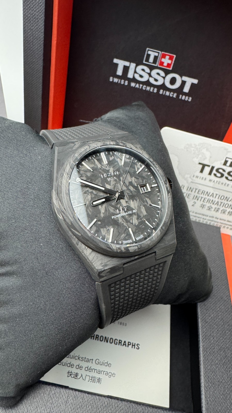 T137.907.97.201.00 PRX Automatic 40mm 80 Black Powermatic Watch TISSOT Carbon - vintagewatches.pk