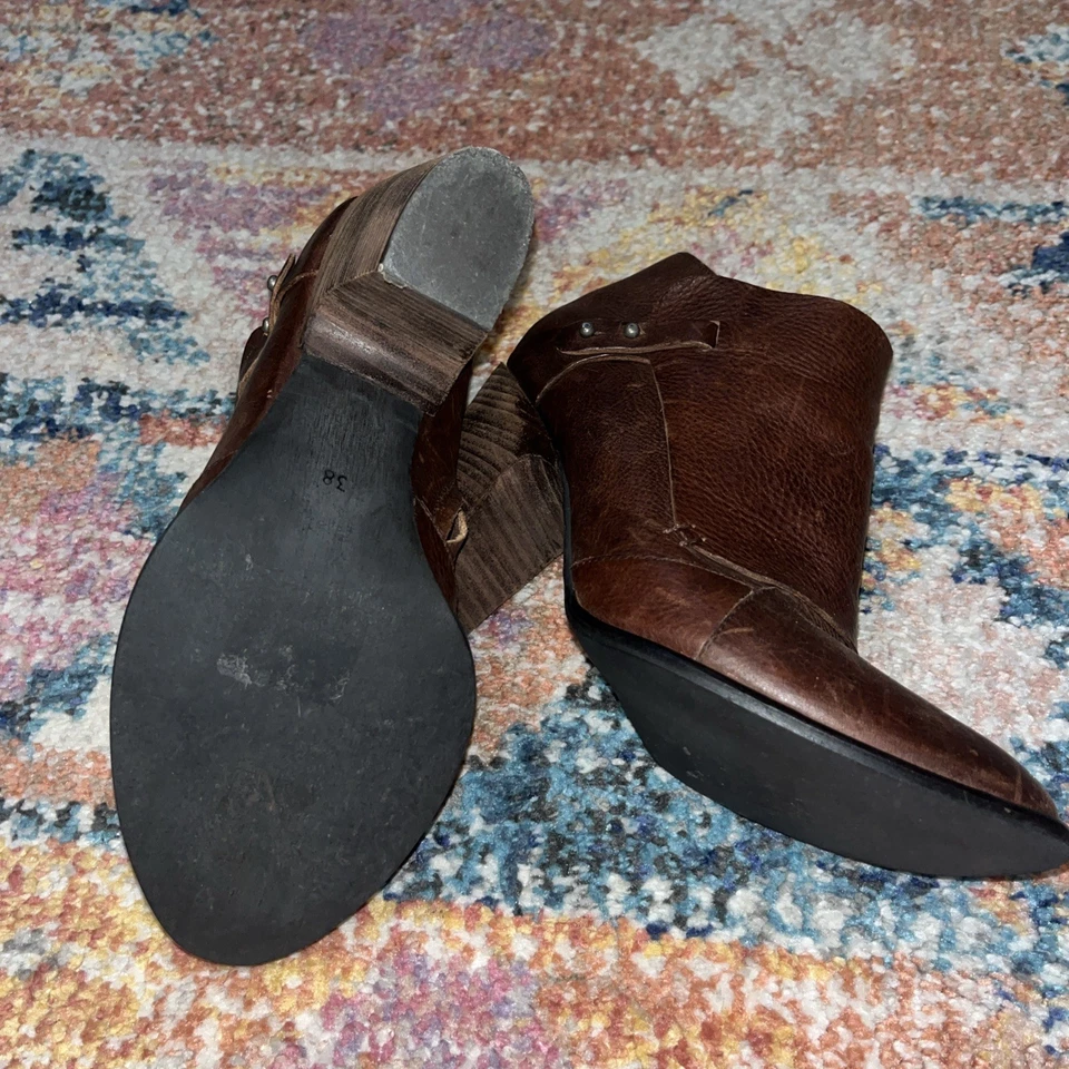 Botines Coclico Axe Anclados Resistentes Cuero Marrón Envejecido Talla 38 Foto 4 de 4