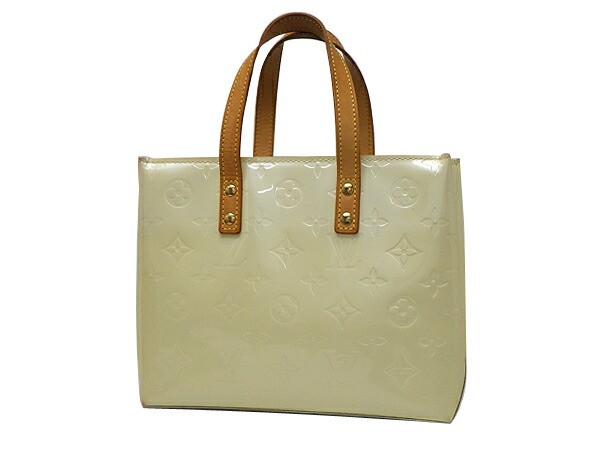 Louis Vuitton Lead PM M91336 Vernis Tote Bag in Perl Yellowish White