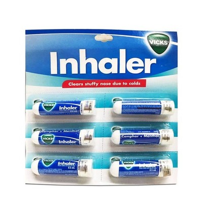 6pcs Vicks Inhaler Instant Relief From Blocked Nose 0.5ML NEW
