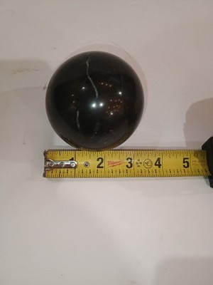 Black Obsidian Orb 3'' Polished ,Display. Three Inch Sphere. Devination 