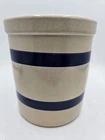 Vintage Crock RRP Co Blue Stripe Roseville Ohio Pottery USA