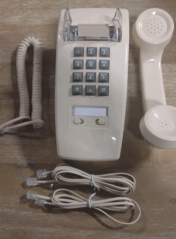 TELÉFONO DE PARED CON CABLE BOTÓN RETRO ESTILO VINTAGE Modelo MS-303 Nuevo Foto 3 de 4