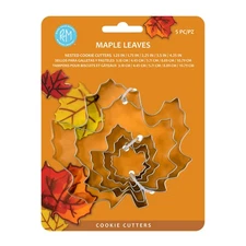 R&M International Maple Leaf 3 Piece Cookie Cutter Set