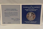 1982 George Washington 250th Anniversary Silverpiece Silver Round & COA Card