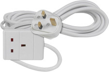 Mercury | 1 Gang 13A UK Mains Powered Extension Lead | 5 Metre White