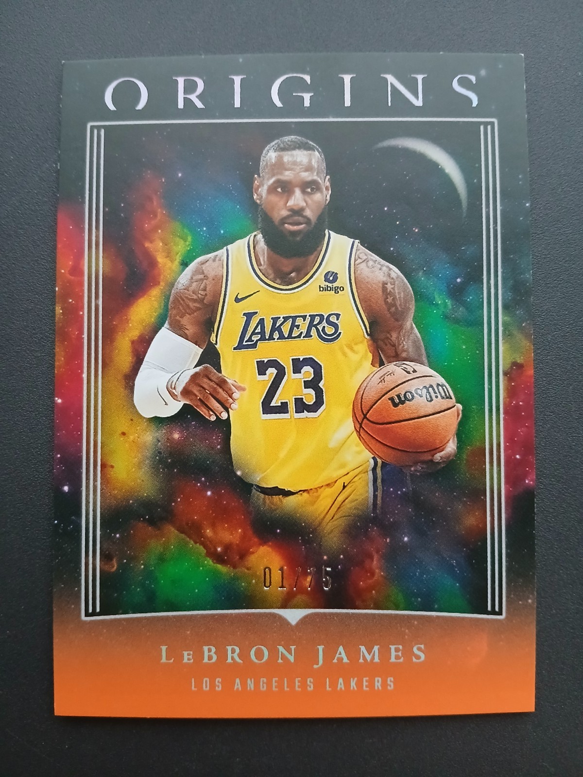 2023 Panini Origins Lebron James Orange 1/75 Los Angeles Lakers - First Print!