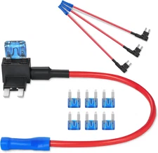 Fuse Tap, 24 Packs, 4 Types 12V Car Add-A-Circuit Fuse Tap Adapter Standard Mini