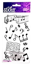 Silhouette Music Notes Sticko Stickers Scrapbooking Card Embellishment