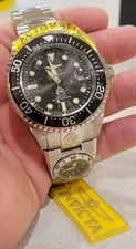 NEW Invicta DUAL TIME Grand Diver 47mm Black NH35 Automatic Mens Watch 45812