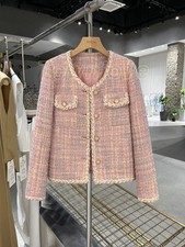 Lady Blazer Women's Short Crew Neck Single Breasted Jackets Coats Office Outwear
