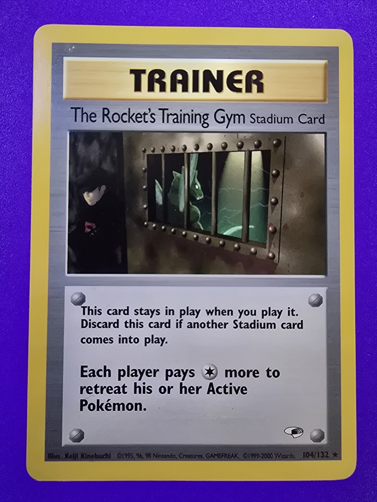 The Rocket's Training Gym 104/132 Rare Gym Heroes Pokemon Unlimited Near Mint