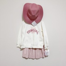 Happily Grey Kids 3-4y Cowgirl Outfit Skirt Jumper Hat Set Pink