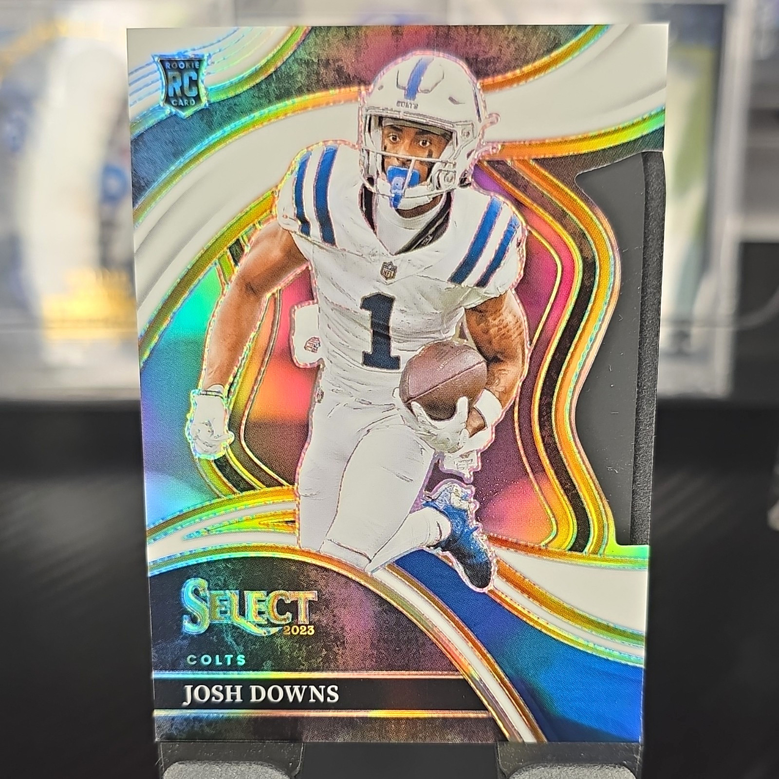 2023 Panini Select Josh Downs #251 Club Level White Prizm Die-Cut /199