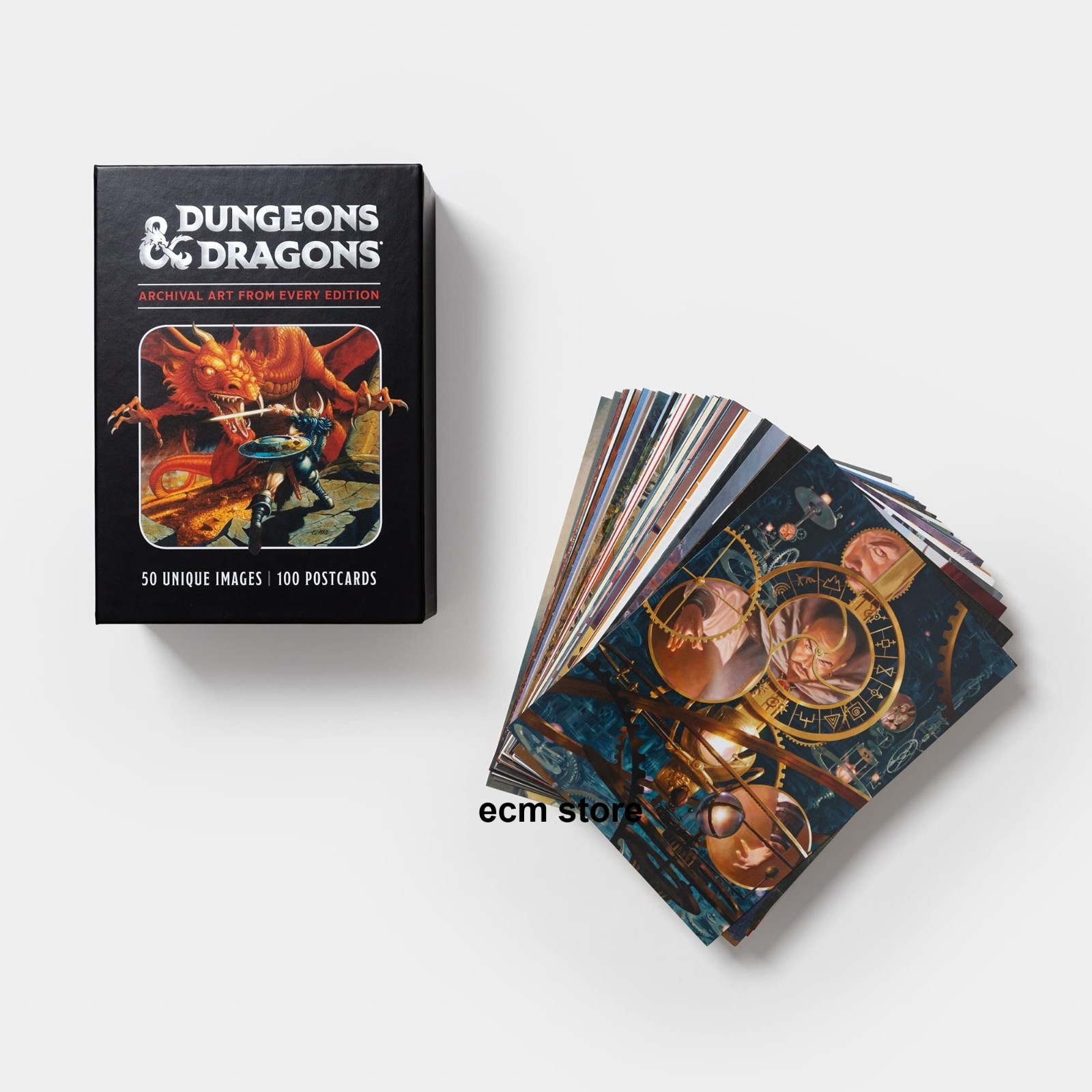 Cartes postales Dungeons & Dragons de collection en anglais coffret 100 illustrations