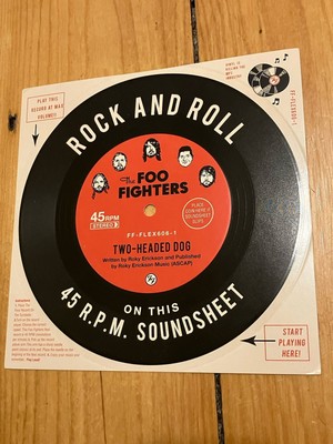 FOO FIGHTERS Two Headed Dog FF FLEX606 7'' 45rpm Flexidisc Soundsheet VG++ 2014