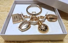Dior Novelty Perfume Keychain Gold Unused Collectible