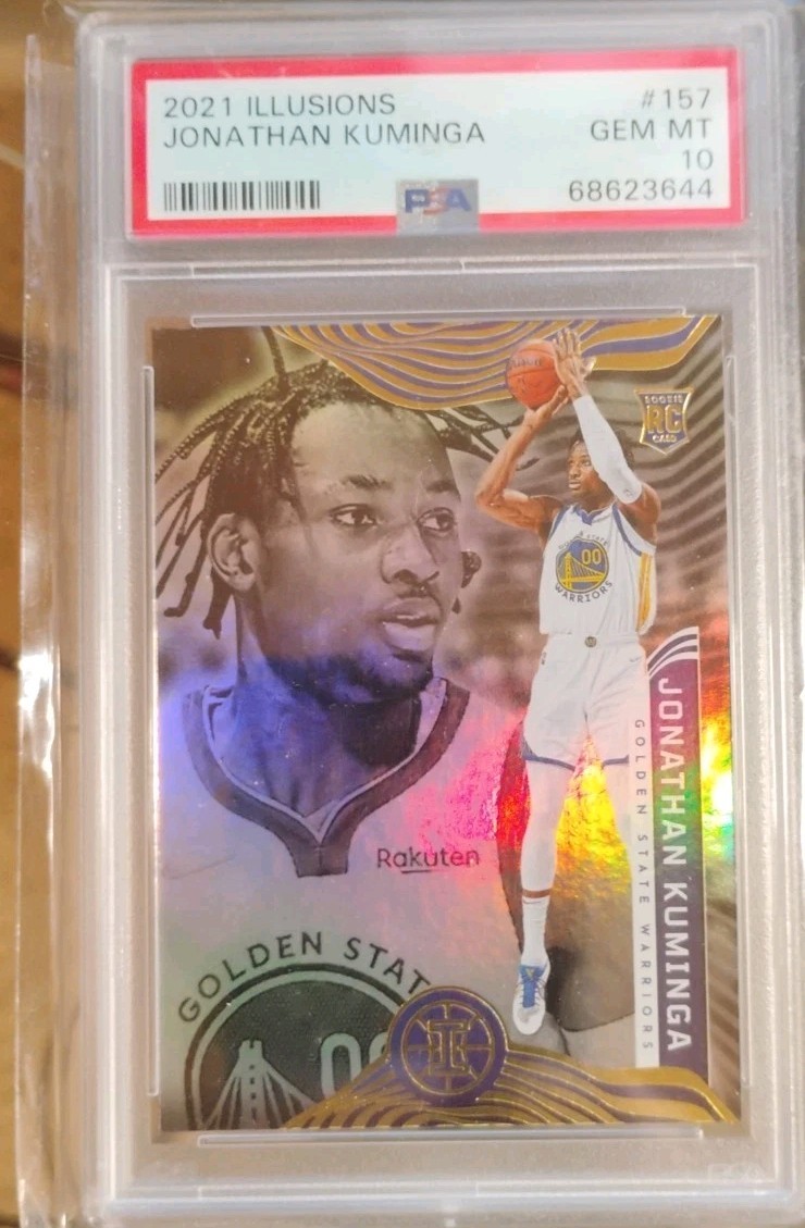 Jonathan Kuminga 2021-22 Panini Illusions Rookie RC #157 Warriors PSA 10
