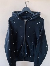 Vintage Y2K Bape A Bathing Ape All Over Silver Sta Zip Hoodie Black