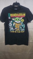 Star Wars Men's Black The Mandalorian Baby Yoda This Is The Way T-Shirt Size S