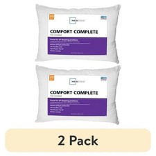 Mainstays Comfort Complete Bed Pillow, Standard/Queen 2 Pack
