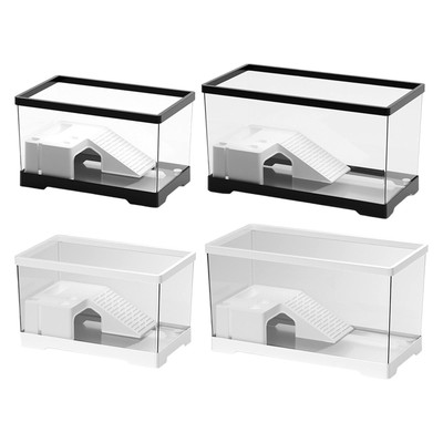 Aquarium Turtle Tank with Multi-Functional Area Hermit Turtle Box Warming Ramp