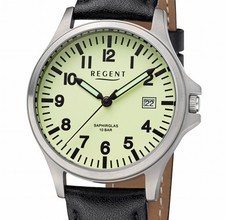 Kompakte sportliche Regent Titan / Saphirglas Leuchtblatt 36 mm Herrenuhr 10 BAR