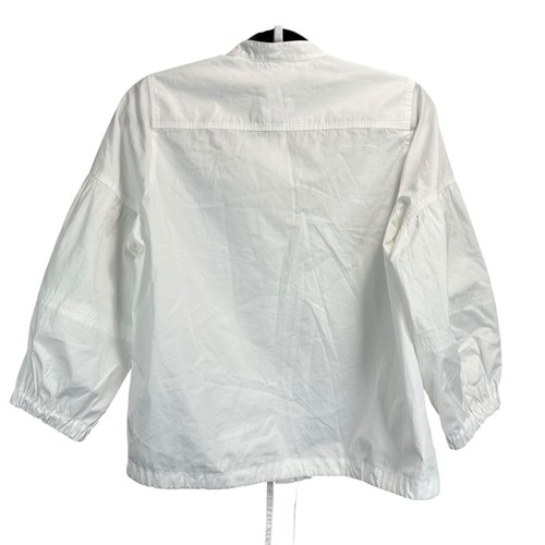 BOGNER Amily White Poplin Button Cotton Blouse Size XS/4 - Picture 5 of 8