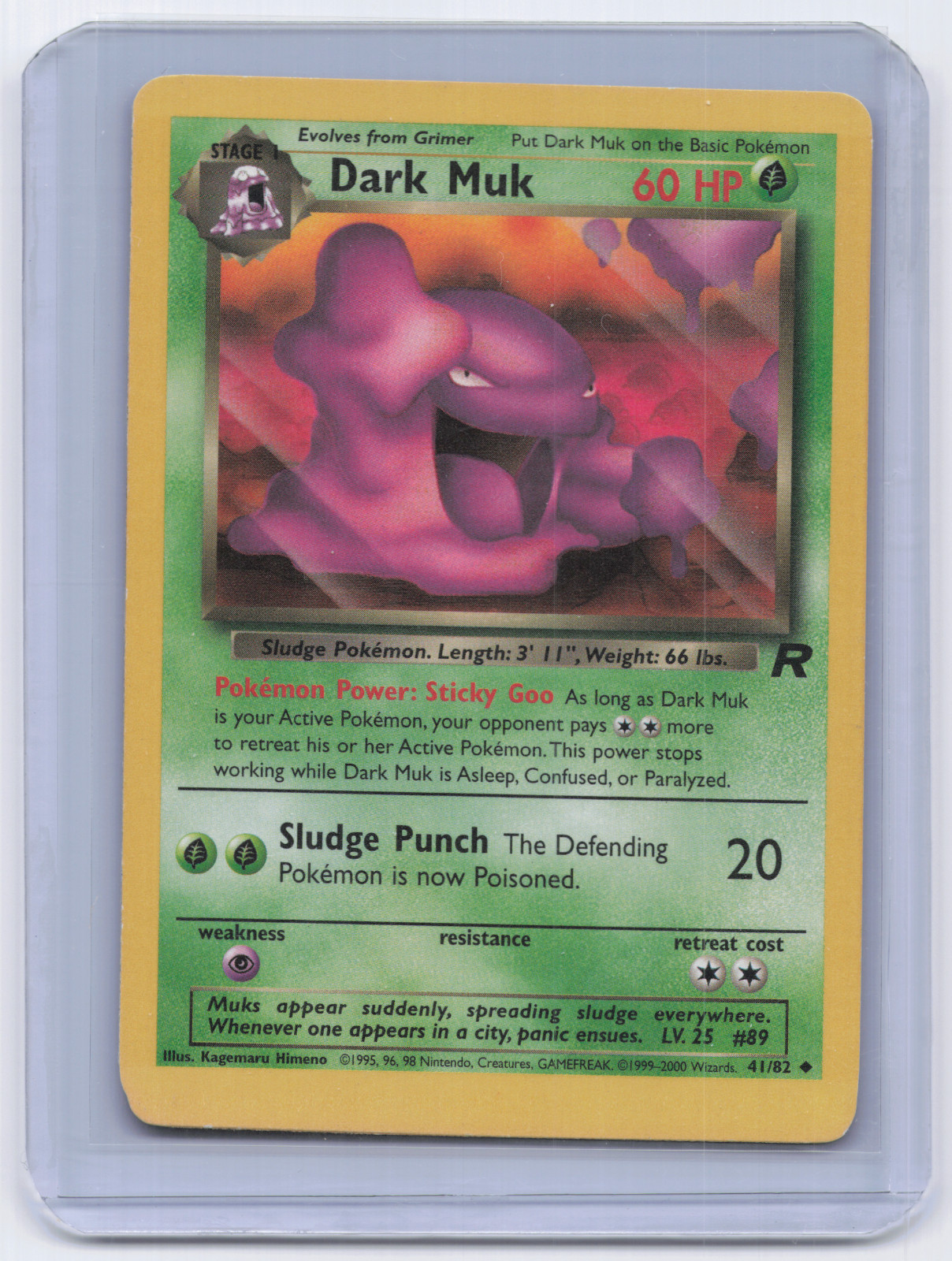 Pokemon Card Dark Muk Uncommon Team Rocket 41/82 - LP