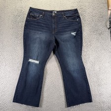 Terra & Sky Jeans Womens 20W Blue Cotton Deni...