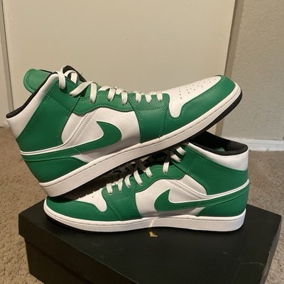 Size 15 - Air Jordan 1 SE Mid Grey Pine Green for sale online | eBay