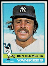 1976 Topps Ron Blomberg 354 New York Yankees
