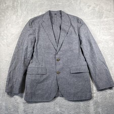 J Crew Blazer Mens 38R Blue Ludlow Linen Blend Sport Coat Jacket Somelos Career